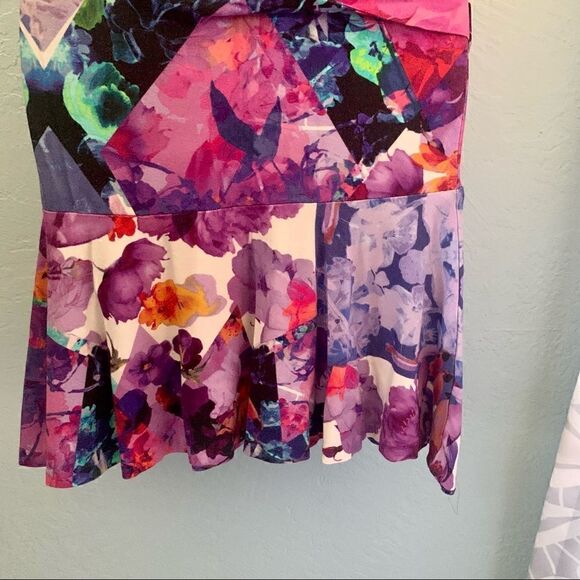 Artelier Nicole Miller Jersey Watercolor Dress Size P - Picture 10 of 13